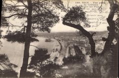 CPA Nice Vue prise du Chateau entre les Pins 