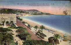 CPA Nice Le Quai des Etats Unis et le Mont Boron 