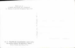 CPA Philippe de Champaigne Les enfants Habert de Montmort Reims Musee des Beaux Arts 