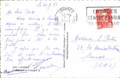 CPA Lourdes La Basilique et le Gave 