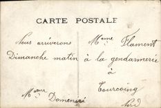 CPA Ce ruban mauve vous dira Femme