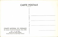 CPA C de Vos Portrait de fillette detail Musee Mayer Van den Bergh Anvers 