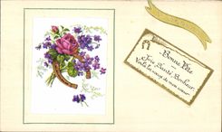 CPA Bonne Fete Fleurs