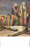 CPA XI Station Jesus wird ans Kreuz genagelt 