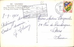 CPA Lourdes Souvenir des Apparitions 