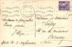 CPA Lourdes La Basilique et le Gave 