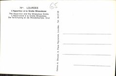 CPA Lourdes L'Apparition et le Grotte Miraculeuse 