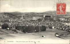 CPA Lourdes Vue panoramique prise du Petit Jer 