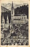 CPA Lourdes La Basilique et la Grotte 