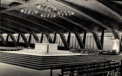 CPA Lourdes La Basilique Souterraine St Pie X Consacree le 25 Mars 1958 
