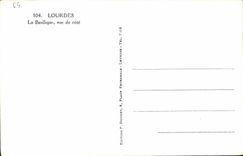 CPA Lourdes La Basilique vue de cote 