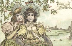 CPA Voeux Sinceres Enfants