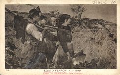 CPA Egisto Ferroni Aux Champs 