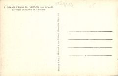 CPA Grand Canon du Verdon parle fend le Chaos et Rochers de Trescaire