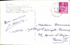 CPA Alpes La Route de Grands col Environs de la Grave vue prise de la route de Chazelet 