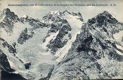 CPA Dauphine de la Meije 3987 et le Glacier de l'Homme vue du Lautaret 
