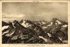 CPA Vue prise sommet du Pic des Agneaux Pic Bourcet Ruine Roche Meane Rateau Meije 