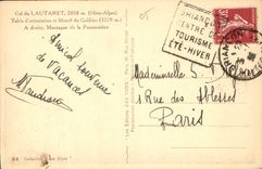 CPA Col du Lautaret 2058 m Htes Alpes Table d'Orientation et Massif du Galibier 3229 m 