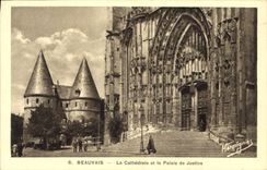 CPA Beauvais La Cathedrale et le Palais de Justice 