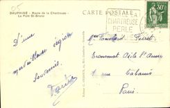CPA Dauphine Route de la Chartreuse Le Pont St Bruno 