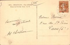 CPA Briancon Pont d'Asfeld Route du Fort des Teles 