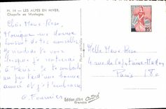 CPA Les Alpes en Hiver Chapelle en Montagne