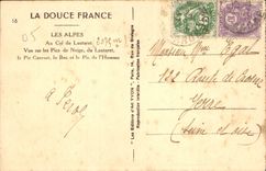 CPA Les Alpes An Col du Lautaret vue sur les Pics de Neige du Lautaret Le Pic Gaspart le Bec et le P