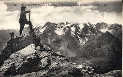 CPA Le Dauphine le lautaret Vue de la Roche du Grand Galibier 