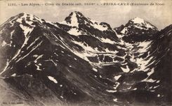 CPA Les Alpes Cime du Diable alt 2686 m Piera Cava Environs de Nice 