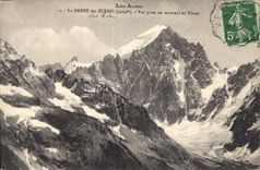 CPA Les Alpes la Barre des Ecrins 4103 m vue en prise en montant au Plaret 