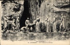 CPA Les Pyrenees Lourdes XIV Station de Calvaire 