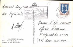 CPA Cauterets Htes Pyr Cascade de Lutour Classe 3 site de France 