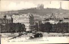 CPA Lyon Le Pont Lafayette et le Coteau de Fourvierre 