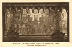 CPA Fourvierre Mosaique de Sainte Jeanne d'Arc dessinee par G Decote 