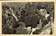 CPA Jura Touriste Roche de Baume Hotel des Grottes et Cascade des Tufs 