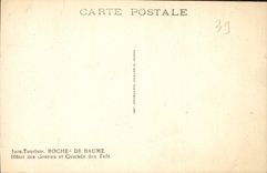 CPA Jura Touriste Roche de Baume Hotel des Grottes et Cascade des Tufs