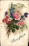 CPA Bonne Fete Fleurs