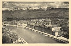 CPA Grenoble Panorama l'Isere et les Alpes 