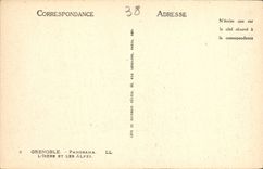 CPA Grenoble Panorama l'Isere et les Alpes 