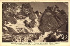 CPA Massif Ecrins Pelvoux Le Glacier Noir le Mont Pelvoux 3945 m Le Col du Pelvoux 3600 m Pic salvad
