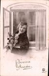 CPA Bonne Annee Femme
