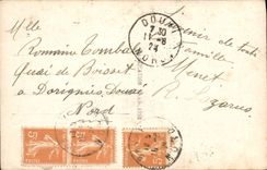 CPA Route d'Amour Femme