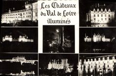 CPA Les Chateaux du val de Loire illumines Les Merveilles du val de Loire 