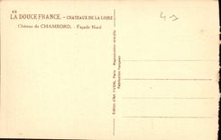 CPA Chateau de la Loire Chateau de Chambord Facade Nord