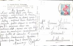 CPA Turfs France Comte Pittoresque Environs de Lons Le Saunier Jura Baume les Messieurs Cascade des