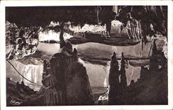 CPA Grottes de Baume les Messieurs Jura Galerie du Catfalque et la Sacristie 