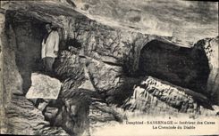 CPA Dauphine Sassenage Interieur des Curves La Cheminee du Diable 