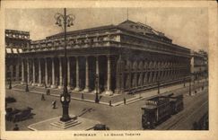 CPA Bordeaux Le Grand Theatre  Tramway