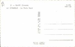 CPA Blage Gironde La Citadelle La Porte Nord 