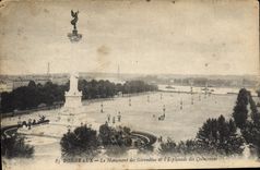 CPA Bordeaux Le Monument de Girondins et l'Esplanade des Quinconces 